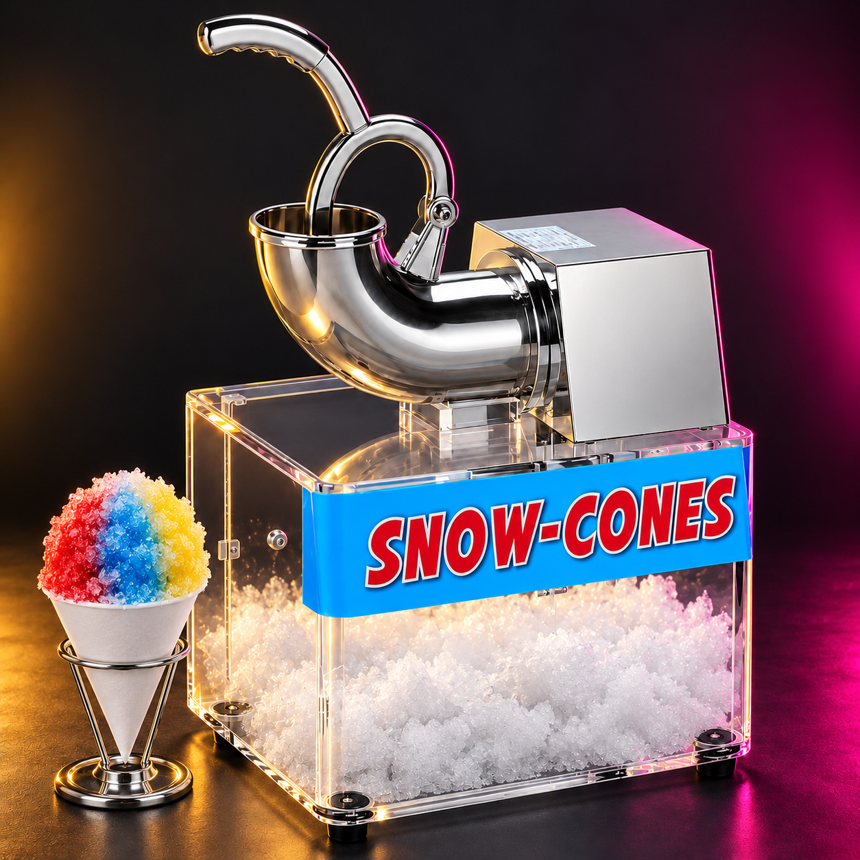 Commercial snow cone machine